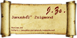 Januskó Zsigmond névjegykártya